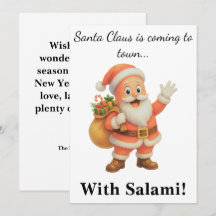 Kerstman komt naar de stad.. Met Salami!