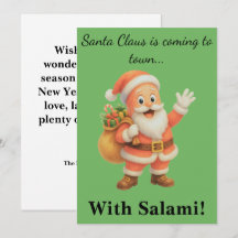 Kerstman komt naar de stad.. Met Salami!