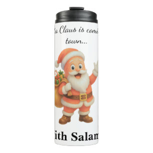 Kerstman komt naar de stad.. Met Salami! Thermosbeker