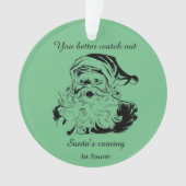  kerstman komt naar de stad ornament (voorkant)