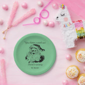 kerstman komt naar de stad papieren bordje (Feest)