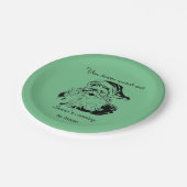 kerstman komt naar de stad papieren bordje (Gekanteld)