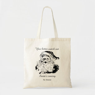  kerstman komt naar de stad tote bag