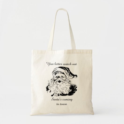  kerstman komt naar de stad tote bag (Voorkant)