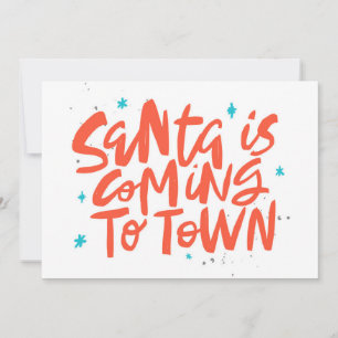 Kerstman komt naar de stad Vakantiedesign Kaart