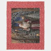 Kerstman komt op bezoek fleece deken (Voorkant)