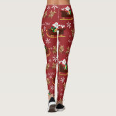 Kerstman Komt Patroon Leggings (Achterkant)