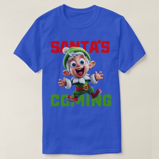 Kerstman Komt T-shirt (Design voorkant)