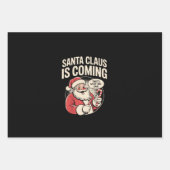 Kerstman komt ze zei grappige kerst Kerstmis Inpakpapier Vel (Voorkant)