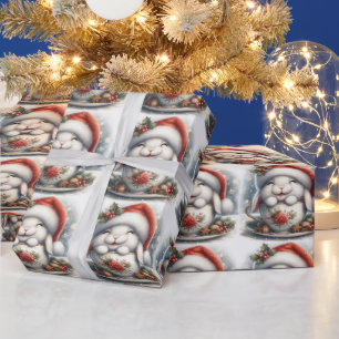 Kerstman Konijn In de Theekop Cadeaupapier