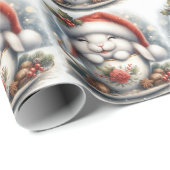 Kerstman Konijn In de Theekop Cadeaupapier (Rol Hoek)