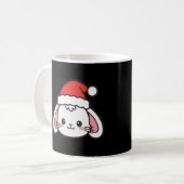 Kerstman Konijn Kerstmis Koffiemok (Voorkant links)
