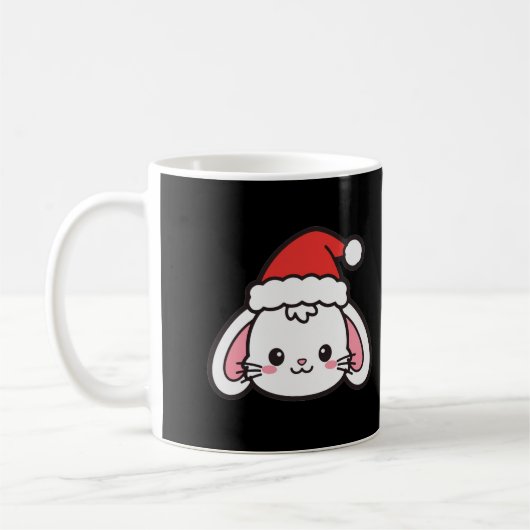 Kerstman Konijn Kerstmis Koffiemok (Links)