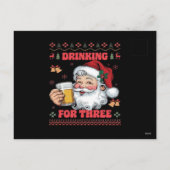 Kerstman Koppel Kerst Drinken Feestdagenkaart (Achterkant)