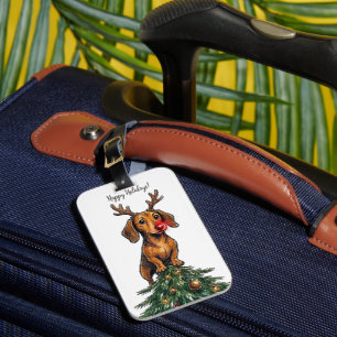 Kerstman Korthals Bagagelabel