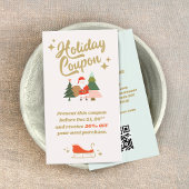 Kerstman Korting Coupon Promotionele