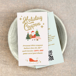 Kerstman Korting Coupon Promotionele