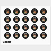 Kerstman Kostuum, Kersthuis Project Ronde Sticker (Vel)