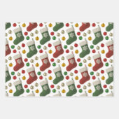Kerstman Kous Inpakpapier Vel (Voorkant 3)