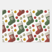 Kerstman Kous Inpakpapier Vel (Voorkant 2)
