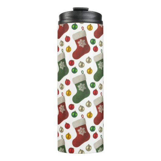 Kerstman Kous Thermosbeker (Voorkant)