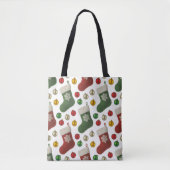 Kerstman Kous Tote Bag (Voorkant)