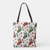 Kerstman Kous Tote Bag (Achterkant)