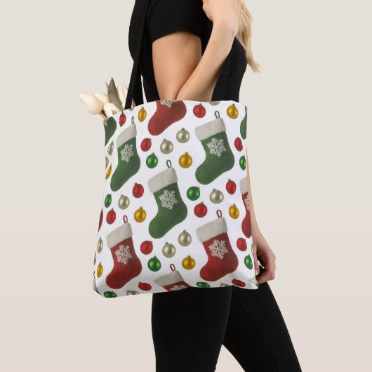Kerstman Kous Tote Bag (Dichtbij)