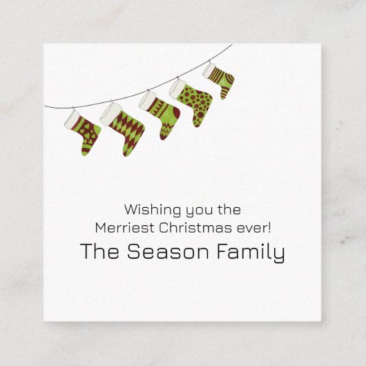 Kerstman Kousen Budget  Informatiekaartje (Achterkant)