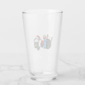 Kerstman Krachttraining Hantelelementen Gym Kerstm Glas (Achterkant)
