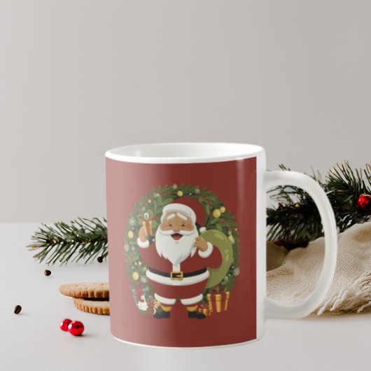 Kerstman Krans Koffiemok