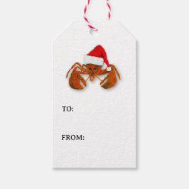 Kerstman Kreeft Cadeautag Cadeaulabel