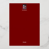 Kerstman krijgt een bon folie feestdagenkaart (Achterkant)