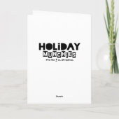 Kerstman krijgt geserveerd (geen koekjes) Kerst Ca Feestdagen Kaart (Achterkant)