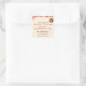 Kerstman Kris Kringle St. Nicholas Rhyme 1914 Vierkante Sticker (Tas)