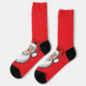 Kerstman Kunst Sokken (Links)