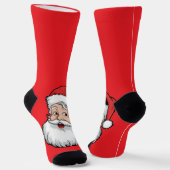 Kerstman Kunst Sokken (Gebogen)