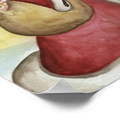 Kerstman Kunstposter Poster (Hoek)