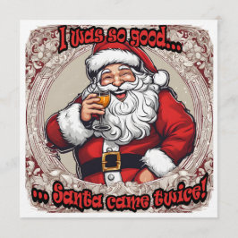 Kerstman kwam twee keer! kaart