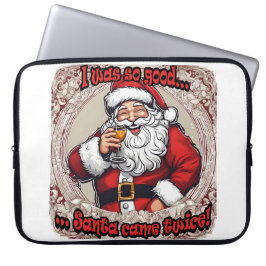 Kerstman kwam twee keer! laptop sleeve