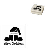 Kerstman Laarzen en Hoed Rubberstempel (Gestempeld)