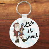 Kerstman Laat het Sneeuw T-shirts en geschenken Sleutelhanger (Voorkant)