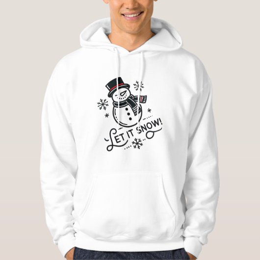 Kerstman laat het sneeuwen hoodie (Voorkant)
