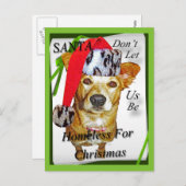 Kerstman laat ons niet dakloos zijn voor de Kaart (Voorkant / Achterkant)