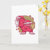 Kerstman laat scheten kaart (Gele Bloem)