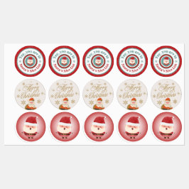 Kerstman Labelstickers Vel Labels