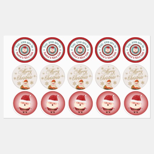 Kerstman Labelstickers Vel Labels (Vel)