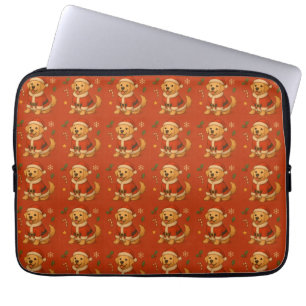 Kerstman Labrador Retriever Hond Schattige Kerstmi Laptop Sleeve