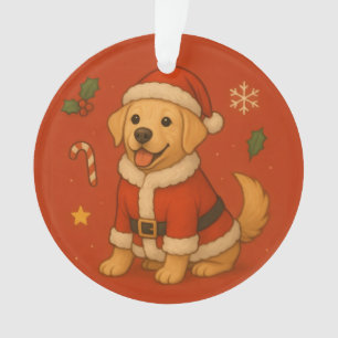 Kerstman Labrador Retriever Hond Schattige Kerstmi Ornament