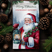  Kerstman Lantaarn Gepersonaliseerde Kerst Theedoek